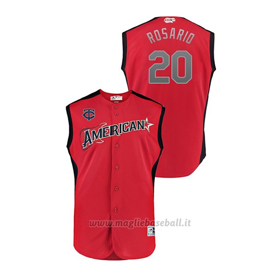 Maglia Baseball Bambino Minnesota Minnesota Twins 2019 All Star Game Player American League Eddie Rosario Rosso
